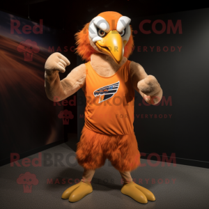 Orange Bald Eagle mascotte...