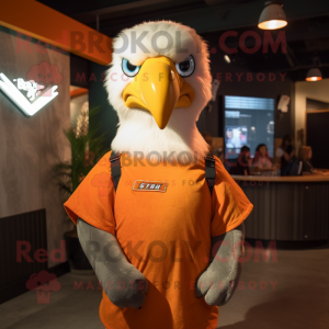 Orange Bald Eagle maskot...