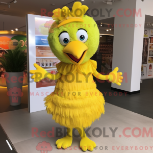 Lemon Yellow Turkey mascot...