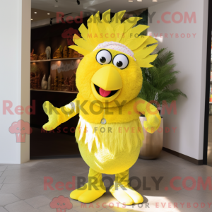 Citrongul Tyrkiet maskot...