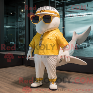 Gull pukkelhval maskot...