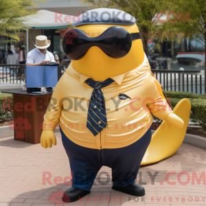 Gull pukkelhval maskot...