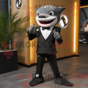 Black Shark mascot costume...