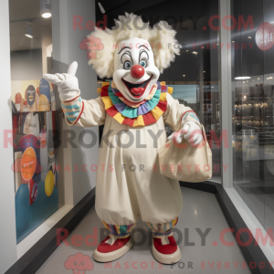 Kremowa maska Evil Clown w...