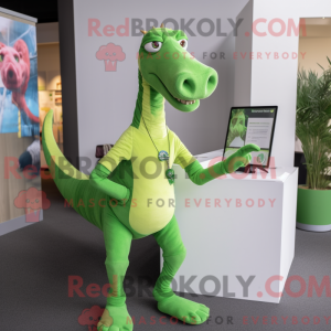 Limegrønn Parasaurolophus...