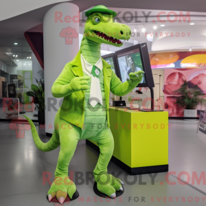 Limegrønn Parasaurolophus...