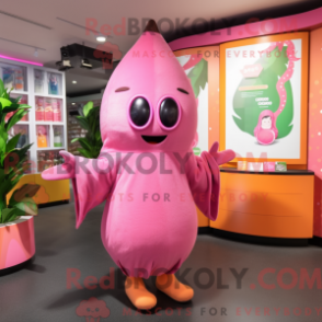 Fantasia de mascote Manga Rosa com vestido envelope e gorros - Mascotes rosa - REBROKO_325023 - RedBrokoly.com