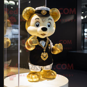Gold Armbånd maskot kostyme...