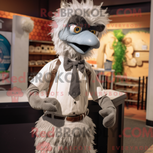 Sølv Emu-maskotdraktfigur...
