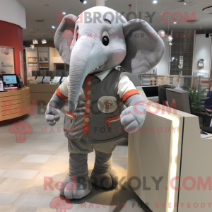 Grå elefant maskot kostume...