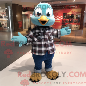 Teal Gull maskotdraktfigur...
