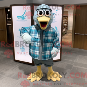 Teal Gull maskotdraktfigur...