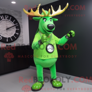 Limegrøn Irish Elk maskot...