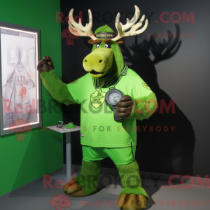 Limegrøn Irish Elk maskot...
