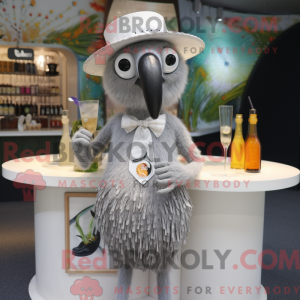 Grijs Kiwi-mascottekostuum...