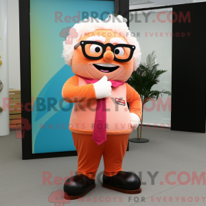 Orange Pink maskot kostume...