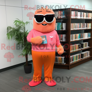 Oranžová růžová postava v...
