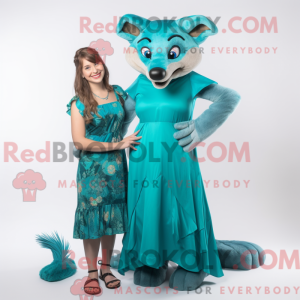 Teal Thylacosmilus mascot...