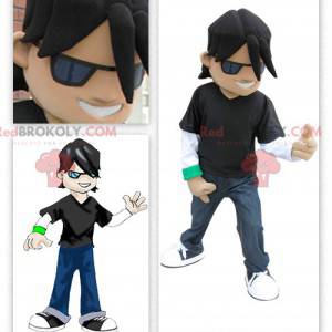 Mascotte de rockstar de jeune rockeur - Redbrokoly.com