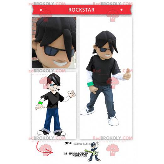 Mascote jovem rockstar rockstar - Redbrokoly.com