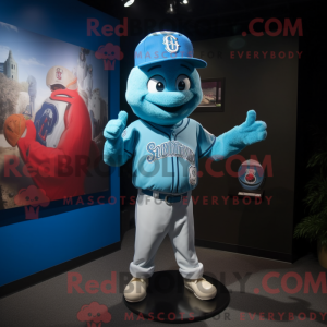 Cyan Pendant maskot kostume...