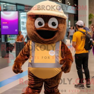 Brun Cupcake maskot kostume...
