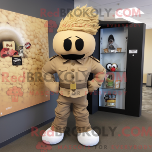 Tan Granat maskot kostume...