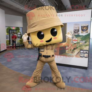 Tan Grenade maskot drakt...