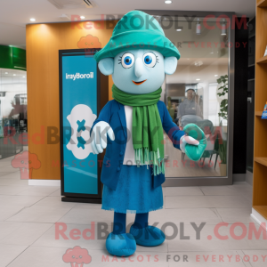 Sky Blue Irish Flag mascot...