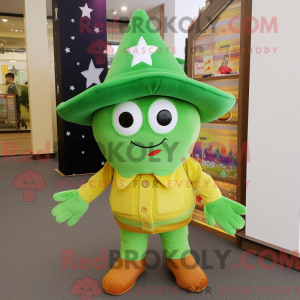 Lime Green Starfish maskot...