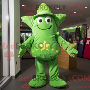 Lime Green Starfish maskot...