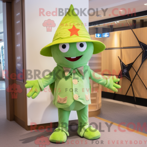 Lime Green Starfish mascot...