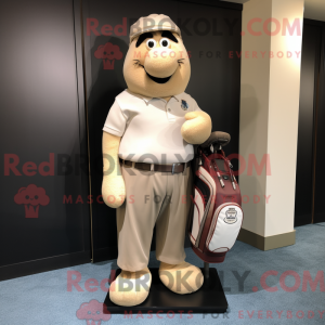 Beżowa torba golfowa maskot...