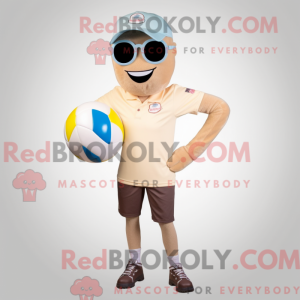 Béžová postava maskota na...