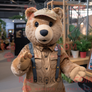 Tan Bear mascot costume...
