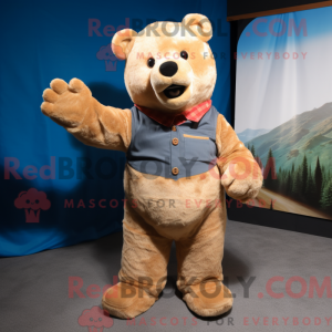 Tan Bear mascottekostuum...