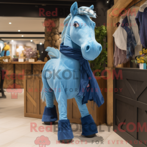 Blue Horse maskot kostume...
