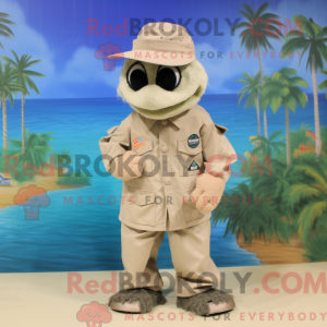 Beige Marine Recon maskot...