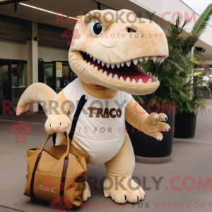 Crème T Rex mascottekostuum...
