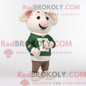 Creme irsk flag maskot...