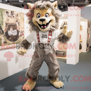 Cream Werewolf maskot...