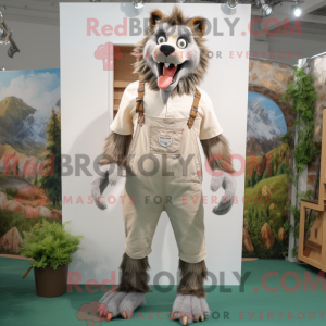 Cream Werewolf maskot...