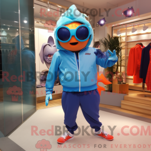 Sky Blue Goldfish mascot...