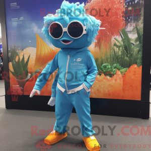 Sky Blue Goldfish mascotte...