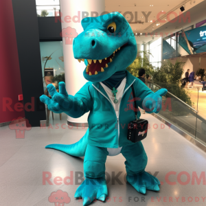 Turkis T Rex máscara de...