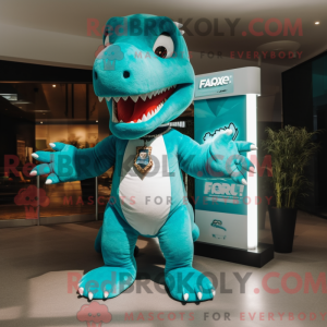 Turkis T Rex máscara de...