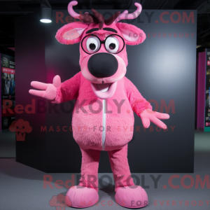Maskottchenkostüm Rosa Elch...