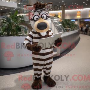 Bruin Zebra-mascottekostuum...