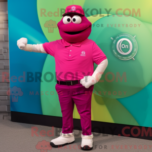 Magenta armbandsur maskot...