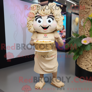 Beiges Pad Thai Maskottchen...